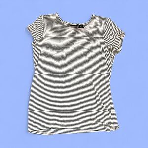 Rachel Zoe Women's Black and White Striped T-shirt